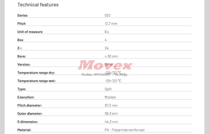 Nhông nhựa 2 mảnh series 520 (mã P150502) Nhông nhựa 2 mảnh series 520 (mã P150502)