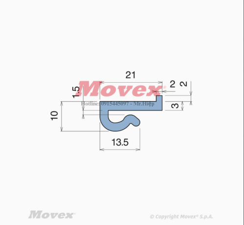 Nẹp nhựa J-Profile P10402 1 8