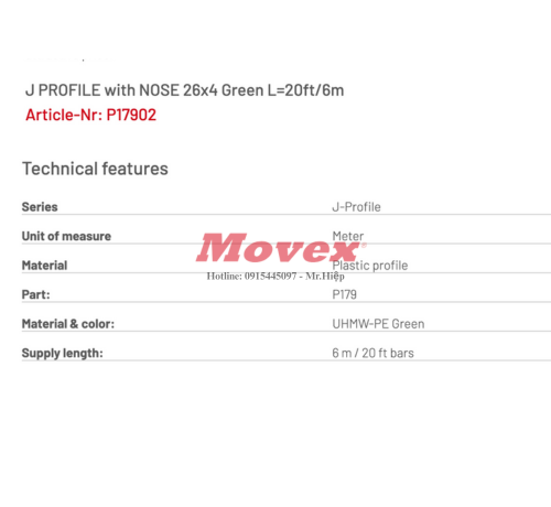 Nẹp nhựa J-Profile P17902 3 10